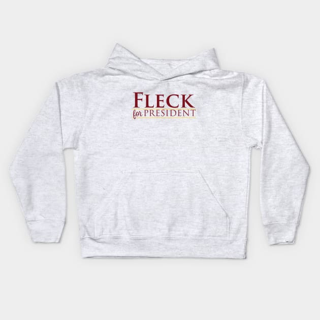 Fleck For President Kids Hoodie by Parkeit